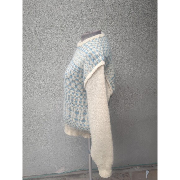 Samband of Iceland Sweater LG 100%  Pure New Wool Fair Isle Slouchy - Picture 2 of 11